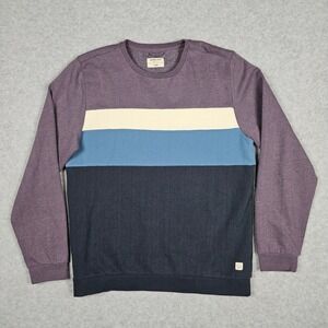 Marine Layer Men's Large Purple Colorblock Jordan Sweatshirt Crewneck Pullover